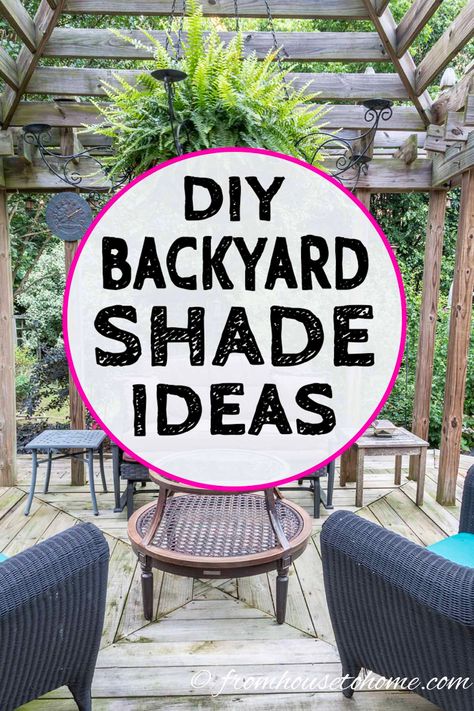 Diy Backyard Shade Ideas, Diy Backyard Shade, Backyard Shade Ideas, Diy Patio Cover, Diy Pergola Kits, Garden Patios, Deck Shade, Deck Or Patio, Shade Ideas