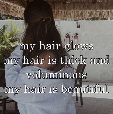 Hair Growth Affirmations, Glowing Woman, Hair Affirmations, Growth Affirmations, Affirmation Board, Woman Aesthetic, Life Vision Board, Hair Quotes, Vision Board Affirmations