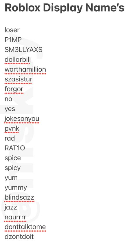 Goofy Usernames Ideas, Aesthetic Pfp Names, Roblox Display Name Ideas Aesthetic, Best Roblox Display Names, Funny Roblox Display Name Ideas, Roblox Cute Display Names, Goofy Roblox Display Names, Display Name Ideas Aesthetic, Emo Roblox Names