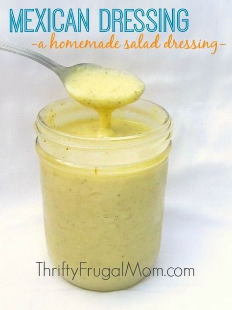 Mexican Dressing-a homemade salad dressing. We love this and it goes well with almost any salad! Mexican Dressing, Mexican Salad Dressings, Easy Homemade Salad Dressing, Mexican Salad, Mexican Salads, Mayo Sauce, Pasta Bolognese, Salad Dressing Recipes Homemade, Homemade Salads