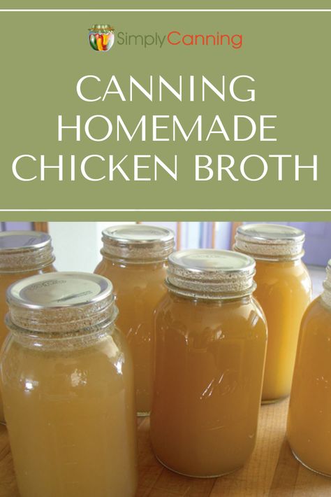 Homemade Chicken Broth, Diy Canning, Pressure Canning Recipes, Home Canning Recipes, Canning Vegetables, Canning Food Preservation, Homemade Chicken Stock, Canned Food Storage, Canning Tips