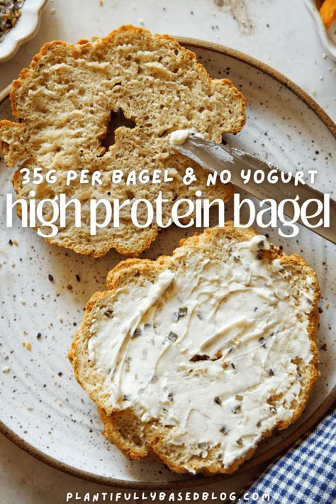 High Protein Vegetarian Breakfast Ideas, High Protein Bagel Recipe, High Protein Vegan Recipes Easy, Vegetarian High Protein Recipes, Quick High Protein Dinner, Protein Bagel Recipe, Vegan Recipes High Protein, High Protein Meals Vegetarian, High Protein Plant Based Meals