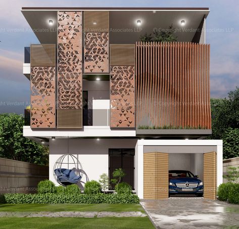 Designer Living Rooms, Front Building Design, Fasad Design, Jaali Design, Room Designer, Eksterior Modern, House Outer Design, Facade Architecture Design, Modern Villa Design