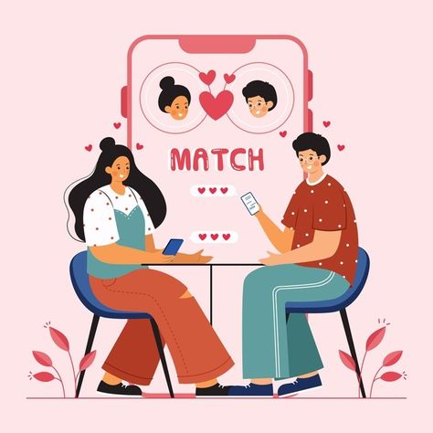 Dating app concept Premium Vector | Premium Vector #Freepik #vector #social-media #network #digital #internet Hinge Dating App, Make Friends Online, Hinge Dating, Free Local Dating, Alphabet Dating, Free Dating Websites, Best Free Dating Sites, First Date Tips, Dating Relationship Advice