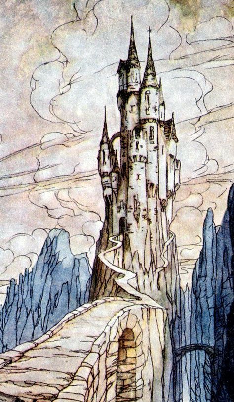 Concept Art Disney, Watercolor Castle, Drawing Dragon, Castle Illustration, Castle Drawing, Castle Art, Disney Concept Art, Art Disney, Fantasy Castle