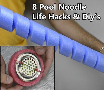 Pool Noodle Ideas Life Hacks, Noodles Ideas, Pool Noodle Crafts, 8 Pool, Pool Noodle, Diy Pool, Pool Noodles, Diy Projects On A Budget, Simple Life Hacks