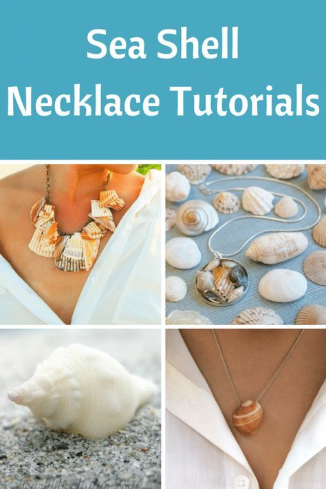 Seashell Necklace Diy, Shell Necklace Diy, Bead Techniques, Beach Jewelry Diy, Seashell Jewelry Diy, Necklaces Ideas, Sea Jewelry, Shell Crafts Diy, Dainty Diamond Necklace