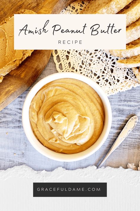 Amish Peanut Butter, Pancake Syrup Recipe, Amish Butter, Peanut Butter Spread, Whipped Peanut Butter, Farmhouse Bread, Peanut Butter Bread, Peanut Butter Marshmallow, Homemade Syrup