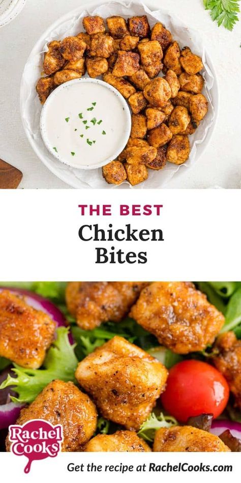 Small Chicken Pieces Recipes, Chicken Bites Instant Pot, Chicken Bites With Sauce, Chicken Tender Meat Recipes, Chicken Tender Appetizer Recipes, Cheesy Chicken Bites, Simple Crispy Chicken, Chicken Tender Bites Recipes, Crispy Chicken Bites Fried