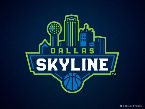 Dallas Skyline Logo by Greg Hahn on Dribbble Study Logo, Basketball Logo Design, Skyline Logo, Basketball Logo, Dallas Skyline, Merch Design, City Logo, Sports Marketing, Base Ball