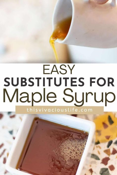 Maple Syrup Replacement, Maple Syrup Alternative, Substitute For Maple Syrup In Recipes, Maple Syrup Substitute Baking, Substitute For Maple Syrup, Healthy Maple Syrup, Maple Syrup Substitute, Diy Syrup, Diy Maple Syrup