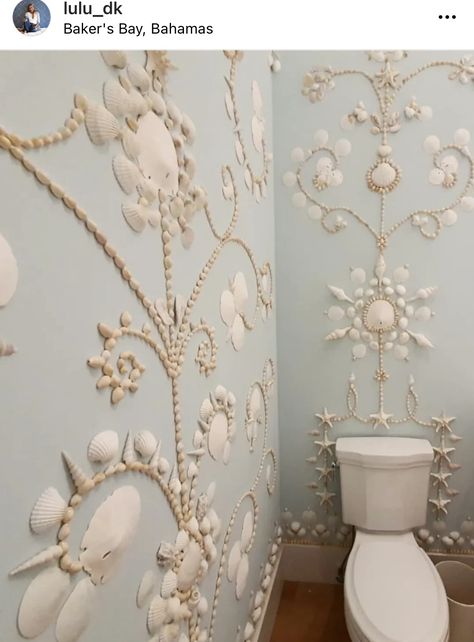 Bathroom Seashell Decor Ideas, Seashells Decor, Shell Bathroom, Peach Bedroom, Wonderful Wallpapers, Seashell Flowers, Shell Sculpture, Seashell Wall Art, Peacock Wall Art