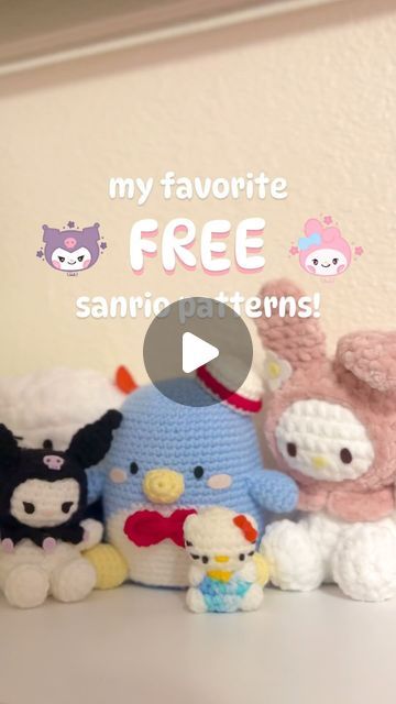 My Melody Amigurumi Free Pattern, Sanrio Amigurumi Free Pattern, My Melody Crochet Pattern Free, Crochet Cinnamoroll Free Pattern, Sanrio Crochet Pattern, Cinnamoroll Crochet Pattern, Sanrio Crochet Free Pattern, Kuromi Crochet Pattern, Crochet Kuromi