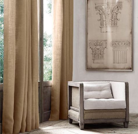 AK-Trading Burlap Drape Panel 2pc Set Backdrop 100% Jute Curtain 5ft x 8ft (60" X 96") Natural Burlap Drapes, Burlap Window Treatments, Burlap Valance, Cocina Shabby Chic, Burlap Curtains, Farmhouse Curtains, Quality Curtains, Cool Curtains, Drape Panel