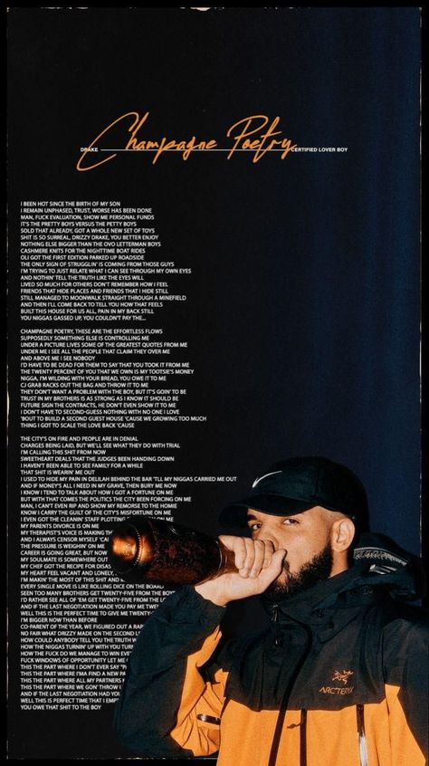 Champagne Poetry Drake, Ovo Wallpaper, Champagne Poetry, Drake Album Cover, Drake Album, Estilo Nike, Drakes Album, Drake Photos, Drake (lyrics)