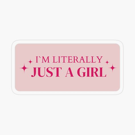 Girly Stickers Aesthetic, Barbie Stickers Aesthetic, Aesthetic Girl Stickers, Bday Stickers, Just A Girl Aesthetic, Pink Aesthetic Stickers, Coquette Stickers, Barbie Stickers, Girly Stickers