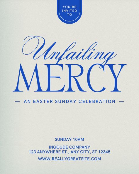 Blue Green Elegant Easter Sunday Church Service Invitation Portrait Instagram Post Canva Pro Template by Take Care Creative. Follow on Canva or get emails about new canva templates at [takecarecreative.co](http://takecarecreative.co "‌") / easter, sunday, church, christian, christianity, religious, invitation, vintage, gradient, mercy / Easter Sermon Graphic, Church Anniversary Themes, Church Visitor Gifts, Church Poster Ideas, Church Invitation, Easter Graphic Design, Church Tshirts, Church Branding, Christian Graphic Design