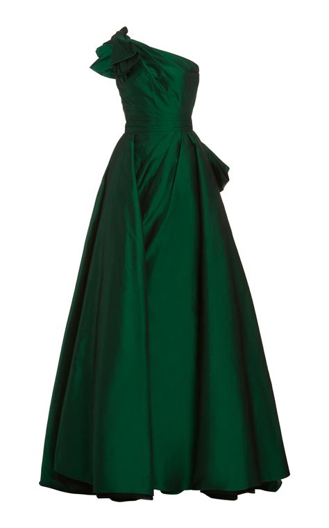 Emerald Formal Gown, Emerald Green Dress Satin, Emerald Green Long Dress, 1900 Dress, Emerald Gown, Emerald Green Gown, Black And Green Dress, Rumah Minecraft Sederhana, Emerald Green Dress