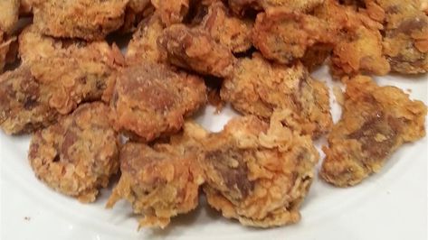 Southern Fried Chicken Gizzards Recipe - Allrecipes.com | Allrecipes Fried Chicken Gizzards Recipe, Chicken Gizzards Recipe, Fried Chicken Gizzard Recipe, Fried Gizzards, Gizzard Recipe, Fried Chicken Livers, Bird Recipes, Gizzards Recipe, Chicken Gizzards