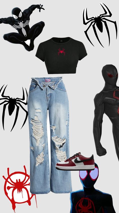 Spider-Man inspired outfit! #spidermanaesthetic #spidermanmarvel Y2k Summer, Spider Woman, Fit Ideas, Outfits For Women, Marvel Spiderman, Spiderman, Outfit Inspirations, Mens Outfits, My Style