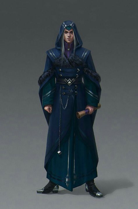 Foril Dewdrip male elf / human wizard with blue robes and scroll DnD / Pathfinder character Wizard Robes, Personaje Fantasy, Illustration Fantasy, Fantasy Wizard, Cat Kawaii, Heroic Fantasy, Fantasy Portraits, Male Character, Dungeons And Dragons Characters