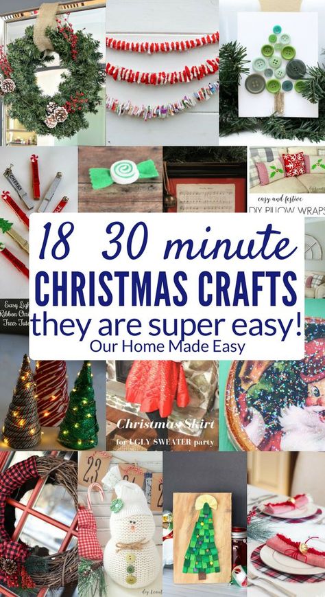 Easy Christmas Crafts to make today without a ton of work! Click to see all 18 projects! #christmas #crafts Easy Christmas Crafts To Make, Christmas Crafts Easy, Diy Christmas Gifts For Family, Christmas Crafts To Sell, Christmas Crafts For Adults, Christmas Crafts To Make, Fun Christmas Crafts, Fun Christmas Decorations, Crafts For Adults