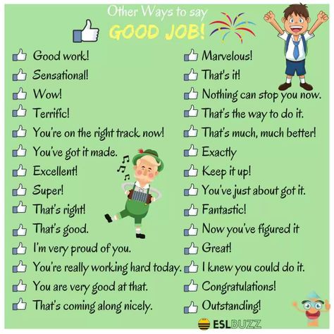 100 Ways to Say GOOD JOB in English 1 Ways To Say Good Job, English Collocations, Super 4, English Vocab, Job Ideas, English Verbs, Learn English Grammar, English Language Teaching, English Writing Skills