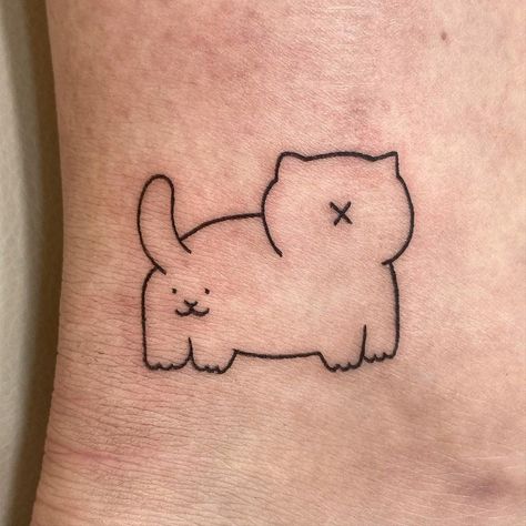 Tatuaje Hello Kitty, Funny Small Tattoos, Gotik Tattoo, Funky Tattoos, Sharpie Tattoos, Doodle Tattoo, Cute Little Tattoos, Cute Tiny Tattoos, Weird Tattoos