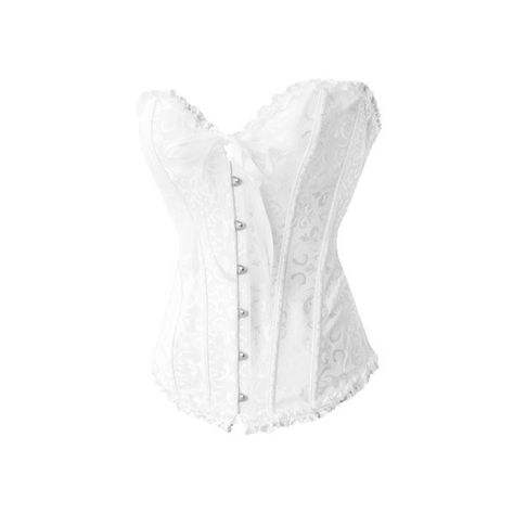 Muka Women's White Tapestry Brocade Fashion Corset Bustier, Gift Idea ($17) ❤ liked on Polyvore featuring corsets Brocade Fashion, Bridal Bustier, Fashion Corset, Flower Tapestry, Waist Cincher Corset, Plus Size Corset, Boned Corsets, Light Up Shoes, Overbust Corset