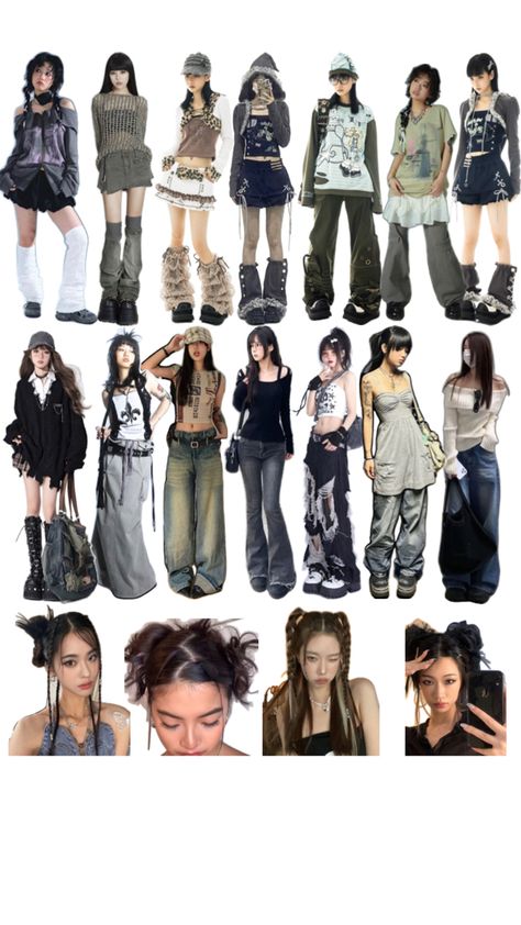 Japanese Outfits Street Style, Y2k Chinese, Chinese Street Style, Japanese Y2k, Y2k Hairstyles, Chinese Fashion Street, Outfits Y2k, Y2k Outfits, Chinese Clothing