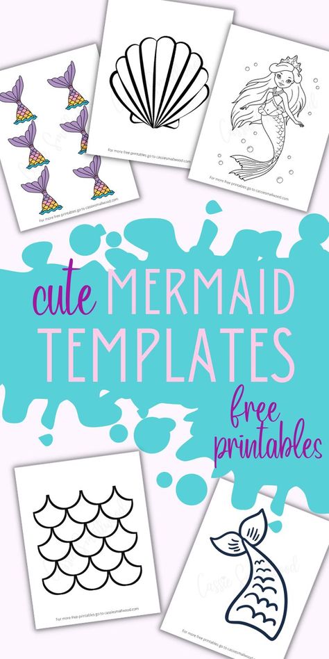 free printable mermaid templates Mermaid Tail Cupcake Cake Template, Printable Seashell Template, Mermaid Tail Coloring Page, Mermaid Cards Birthday, Mermaid Diy Birthday Party, Simple Mermaid Party Decorations, Printable Mermaid Tail Template, Mermaid Tail Pattern Printable, Mermaid Tags Free Printable