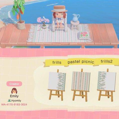 ACNH DESIGNS on Twitter: "Picnic Blankets 🧺 #acnh #ACNHDesigns #acnhpatterns #acnhcodes #acnhinspo #AnimalCrossingNewHorizons… " Blanket Custom Design Acnh, Animal Crossing Pier Design, Acnh Picnic Blanket Code, Acnh Blanket Design Code, Acnh Picnic Blanket, Acnh Picnic Blanket Pattern, Blanket Acnh, Acnh Templates, Acnh Guide