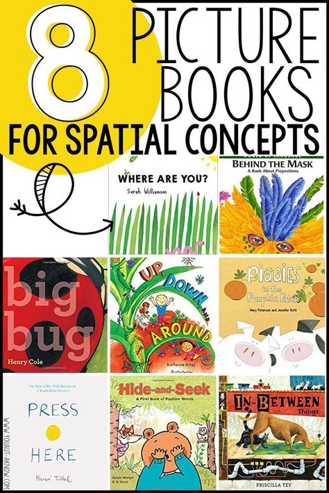 Expanding communication for students in my special education classroom is always my goal. When we start working on following directions and understanding spatial concepts, I love to use picture books. Seeing the prepositions in action in these books is a great start for my students to start understanding and using prepositions. #specialeducation #weteachsped #iteachsped #autismclassroom #prepositions #spatialconcepts Speech Therapy Activities Elementary, School Speech Therapy, Preschool Language, Speech Language Activities, Spatial Concepts, Speech Therapy Materials, Life Skills Special Education, Speech Therapy Resources, Speech Activities