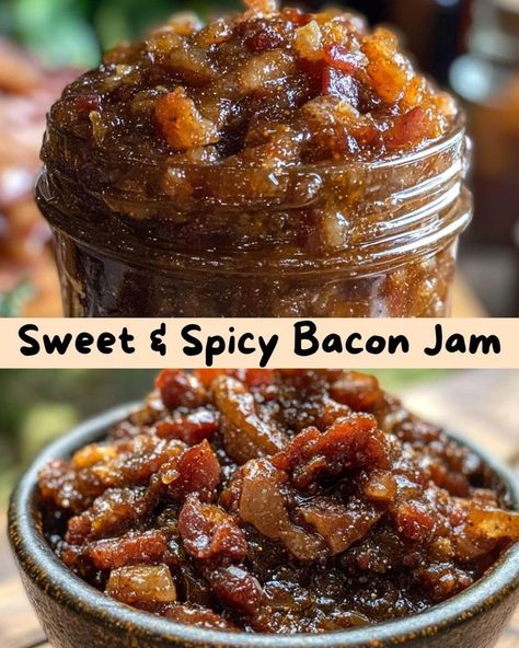 Jamie Oliver Recipes | 🥓🌶️ Sweet & Spicy Bacon Jam 🌶️🥓 | Facebook Bacon Jalapeno Jam Recipe, Spicy Bacon Jam, Hot Pepper Bacon Jam Recipe, Sweet And Spicy Bacon, Spicy Jam, Bacon Onion Jam, Bacon Jam Recipe, Spicy Bacon, Jalapeno Jam