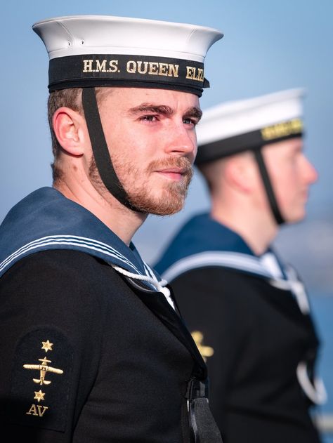 HMS Queen Elizabeth: Images win Royal Navy photographic award - BBC News British Navy Uniform, Royal Malaysian Navy, Royal Navy Uniform, Type 23 Frigate, Navy Military Women, Navy Uniform Military, Queen Elizabeth Photos, Hms Queen Elizabeth, Royal Military Uniform