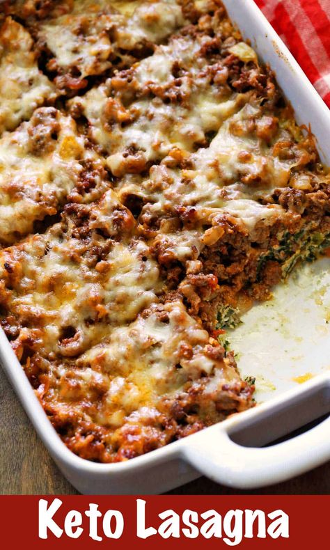 Lasagna With Ground Beef, Lasagna Healthy, Ground Beef And Spinach, Spinach Healthy, Low Carb Low Fat Recipes, Keto Lasagna, Keto Beef Recipes, Recipes With Ground Beef, Spinach Lasagna