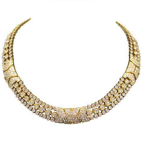 Cartier Diamond Yellow Gold Necklace | From a unique collection of vintage more necklaces at https://www.1stdibs.com/jewelry/necklaces/more-necklaces/ Gold Necklace Cartier, Cartier Gold Necklace, Necklace Cartier, Diamond Gold Necklace, Cartier Diamond, J Necklace, Gold Leaf Necklace, Vintage Choker Necklace, Gold Chain Choker