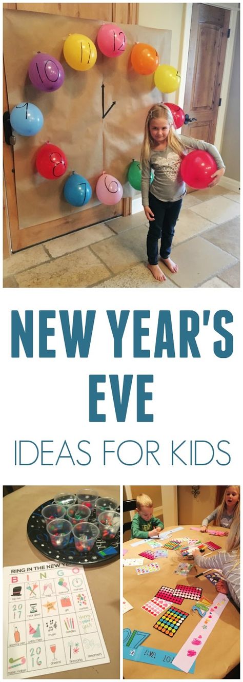 Easy New Year's Eve Party Ideas for Kids - Toddler Approved New Years With Kids, New Years Eve Party Ideas Food, Family New Years Eve, New Year's Eve Crafts, New Year's Eve Activities, Kids New Years Eve, New Years Eve Games, New Years Eve Food, New Year's Games