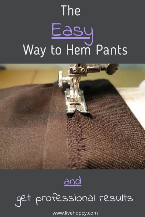 Sewing A Hem Hack, How To Hem Pants And Keep Original Hem, Easy Pant Hemming, Hemming Yoga Pants By Hand, Hemming Pants Hack, Hem Pants Hack, Best Way To Hem Pants, Hemming Stretchy Pants, Pants Hemming Hacks