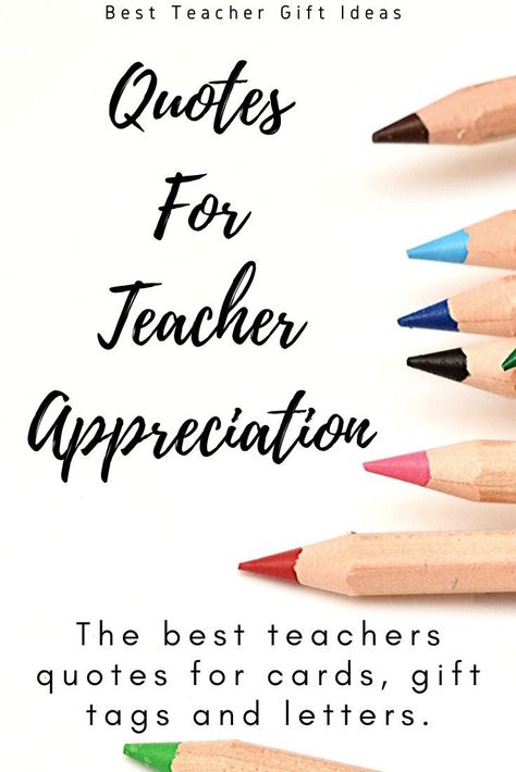 Teacher Appreciation Notes, Teacher Appreciation Letter, Teacher Thank You Notes, Best Teacher Quotes, Appreciation Letter, Easy Teacher Gifts, Teacher Appreciation Quotes, Organizing Life, Teacher Gift Ideas