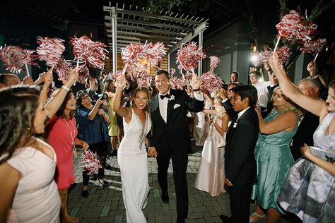 Wedding Recessional, Pride Wedding, Glow Stick Ideas, Glow Stick Wedding, Wedding Entry, Wedding Pom Poms, Jackson Hole Wedding, Wedding Exit, Entry Ideas