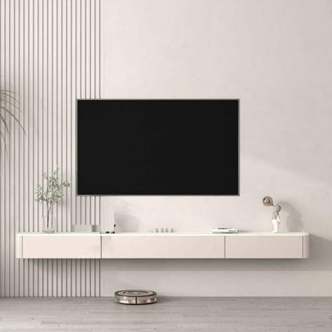 Tv Console Design, Console With Drawers, Tv Media Console, Modern Tv Room, Tv Unit Interior Design, Floating Tv Stand, Floating Tv, Tv Stand Console, Tv In Bedroom