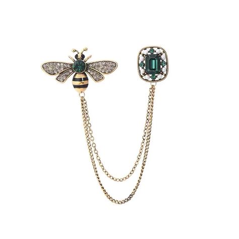 Lovely Bee Brooch for Men Women Fashion Shirt Collar Tassel Chain Lapel Brooches Pins DIY Jewelry Vintage Honey Bee, Chain Brooch, Shirt Collar Pins, Brooch For Men, Brooch Design, Men's Brooch, Lapel Brooch, Lapel Pins Mens, Rhinestone Fashion