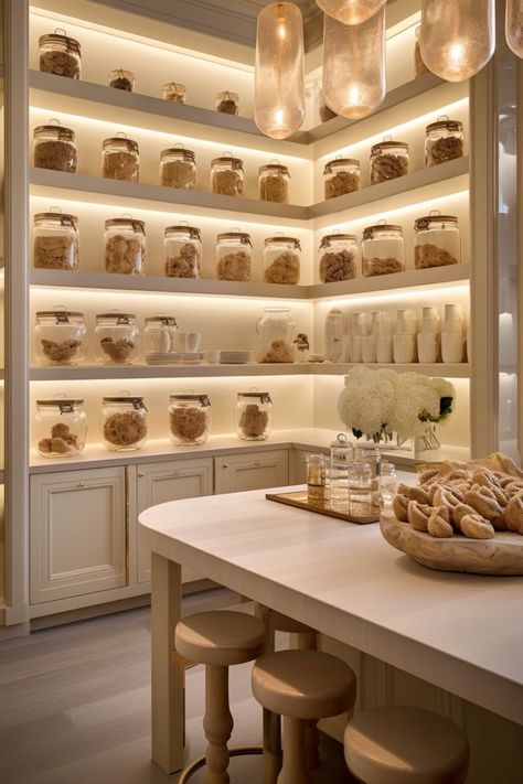 Talk about gorgeous pantry goals 😍😍 this pantry is not only emacculant and organized, but simple and beautiful!

Click this pin to shop all pantry organizers, jars, and containers.

Pantry organziers, pantry containers, amazon home finds, amazon kitchen finds, pantry ideas, pantry design, modern pantry.

#pantry #organizationideas #organizingtips #organizedhome #modernhomedecor #modernceiling #luxuryliving Custom Walk In Pantry Ideas, Fancy Pantry Ideas, Luxury Pantry Organization, Pantry Design Modern, Large Pantry Ideas, Dream Pantry Walk In Luxury, Aesthetic Pantry, Walk In Pantry Design, Luxury Pantry