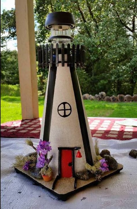 Traffic Cone Lighthouse, Road Cone Art, Traffic Cone Diy Ideas, Painting Ideas On Traffic Cones, Cute Painted Traffic Cones, Traffic Cone Ideas, Painted Street Cones, Traffic Cone Decoration Ideas, Traffic Cone Art Paint