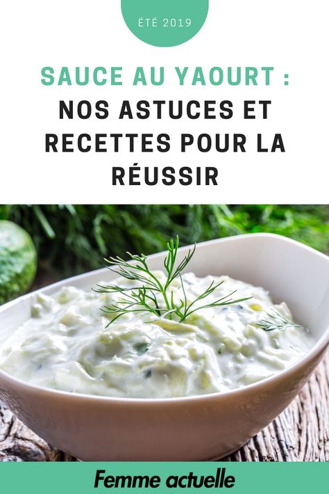 Sauce au yaourt : nos astuces et recettes pour la réussir Marinade Sauce, Yogurt Sauce, Mushroom Sauce, Love Eat, Creamy Sauce, Mayonnaise, Fondue, Pesto, Appetizer Recipes