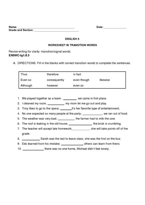 SOLUTION: Worksheet in transition words - Studypool Transition Signals, Transition Words Worksheet, Transition Sentences, Transition Words And Phrases, Honor Code, Reading Tutoring, Science Writing, Transition Words, Classroom Inspiration