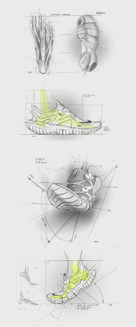 Nike Free 2019 // Running Footwear Collection on Behance Sneakers Sketch, Sport Shoes Design, Shoe Sketches, Shoe Design Sketches, Presentation Layout, Industrial Design Sketch, Shoes Drawing, Car Design Sketch, Shoe Inspiration