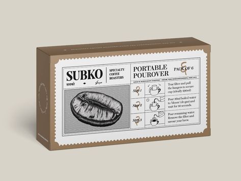 Subko Coffee Roasters on Packaging of the World - Creative Package Design Gallery Indian Packaging Design, Subko Coffee, Vintage Packaging Design, Indian Packaging, Box Label Design, Drinks Packaging Design, Indian Subcontinent, Coffee Box, Play On Words