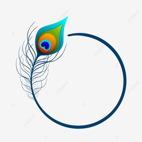 peacock feather circle mor pankh vector Peacock Circle Design, Mor Ka Pankh, Mor Pankh Painting, Mor Pankh Png, Mor Pankh Drawing, Peacock Feather Logo Design, Mor Pankh Wallpaper, Peacock Feather Logo, Krishna Logo